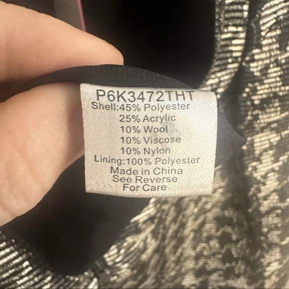 Parker Dress Women’s Size Small Black And Silver Strapless Bustier Ruffled NWT - Picture 8 of 9